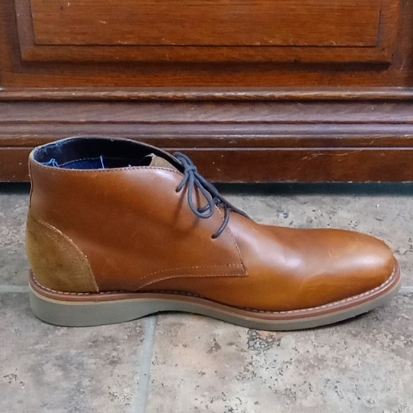 Aldo Men's Brown Leather & Tan Suede Tie Up Ankle Boot Shoes 8 - Picture 5 of 16